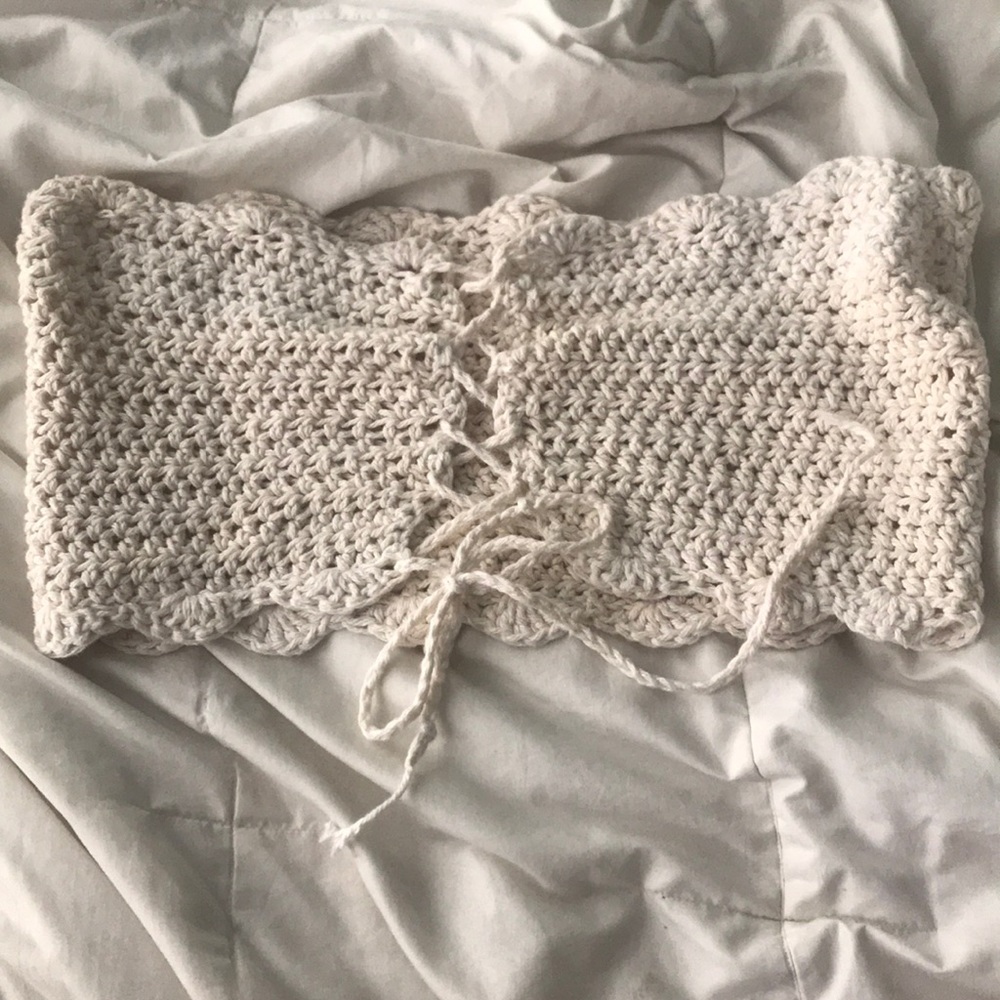 Strapless Crochet Top